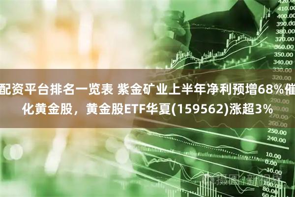 配资平台排名一览表 紫金矿业上半年净利预增68%催化黄金股，黄金股ETF华夏(159562)涨超3%